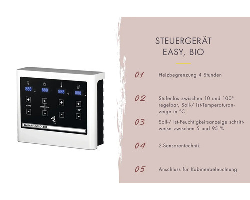 Saunasteuergerät zur Temperaturregelung