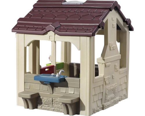 Maisonnette en plastique avec évier et toit