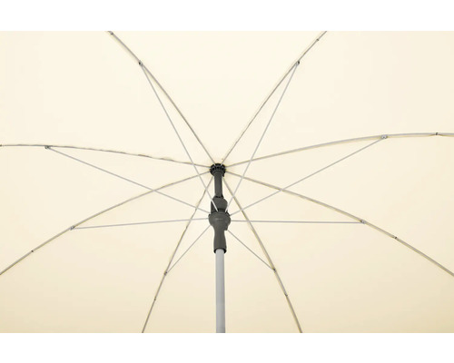 Vue de dessous d''un parasol avec abat-jour et structure de couleur claire