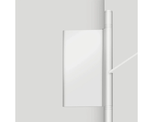 Bannière publicitaire sur un mât en aluminium