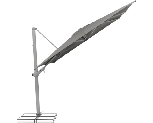 Freiarm-Sonnenschirm mit Ständer