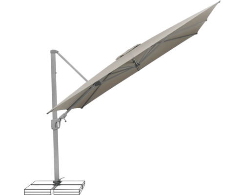 Freiarm-Sonnenschirm mit Fußkreuz