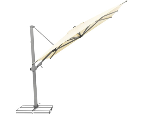 Freiarm Sonnenschirm mit Ständer