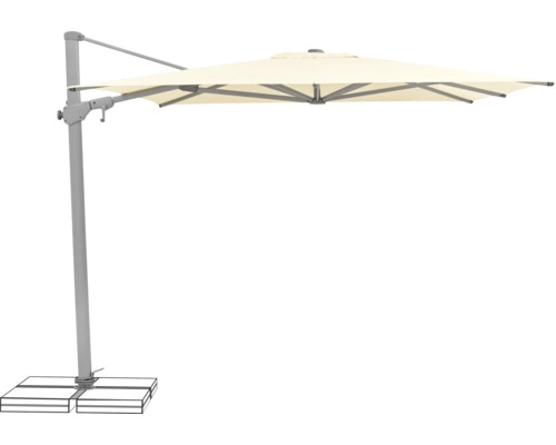Freiarm-Sonnenschirm mit Ständer für den Gartenbereich