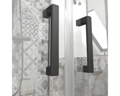 Duschkabine mit zwei Griffen