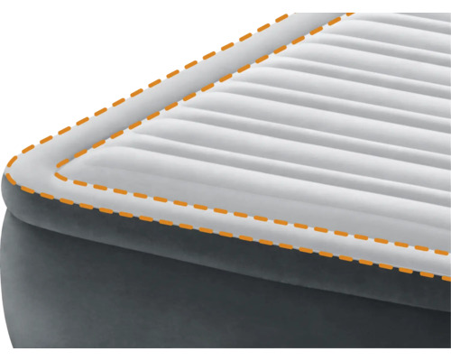 Vue détaillée d''un matelas pneumatique avec des rainures horizontales