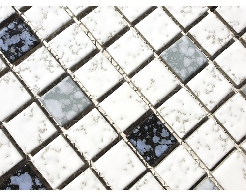 Carreau de mosaïque carré aspect marbre