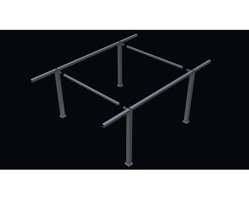 Kit de pergola en métal avec un design carré