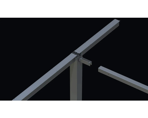 Structure de cadre métallique avec raccords d''angle