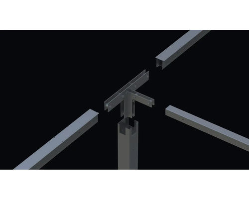 Gros plan de profilés en acier pour la construction d''un projet de bâtiment