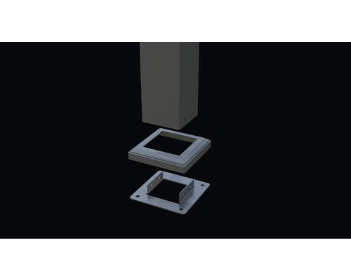 Poteau avec capuchon de poteau et support de poteau