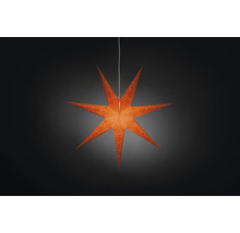 Oranger Papierstern zur Dekoration