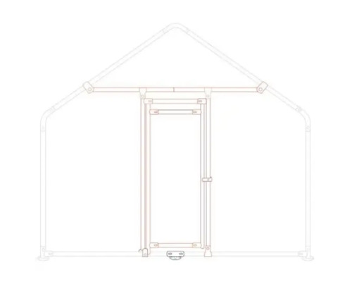 Image du cadre d''une serre avec porte
