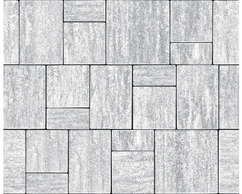 Pose de pavés en béton de différentes tailles