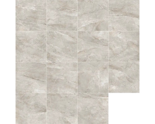 Verlegte Bodenfliesen mit Marmoroptik