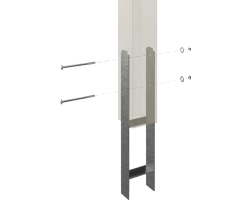 Support de poteau à bétonner avec vis et écrous