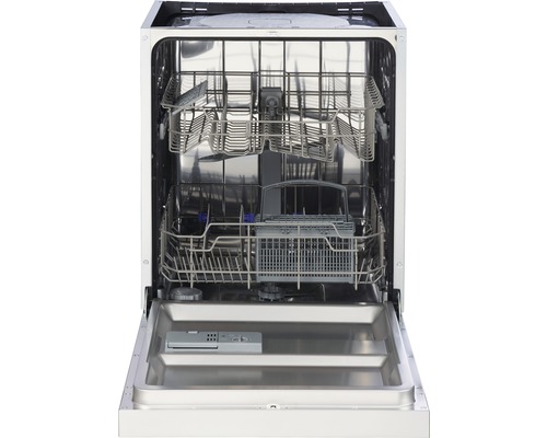 Intérieur d''un lave-vaisselle avec paniers à vaisselle