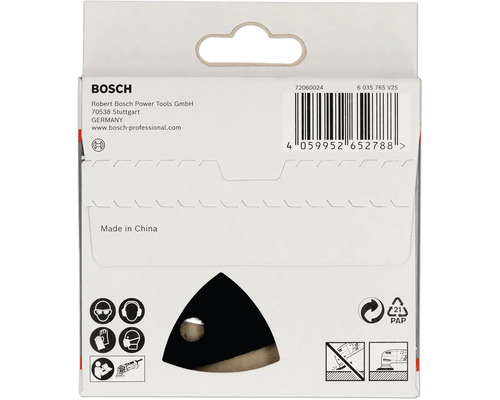 Verpackung eines Bosch Dreieckschleifblatts