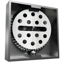 Innenansicht einer mechanischen Baugruppe mit einem perforierten runden Bauteil