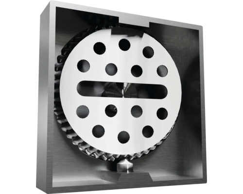 Vue intérieure d''un mitigeur de robinet avec disque métallique