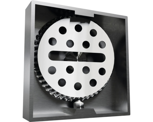 Trancheuse avec lame ronde avec des trous