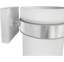 Wandhalterung für Zahnputzbecher aus Metall und Glas