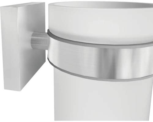 Wandhalterung für Zahnputzbecher aus Metall und Glas