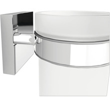 Wand-Zahnputzbecherhalter aus Metall und Glas