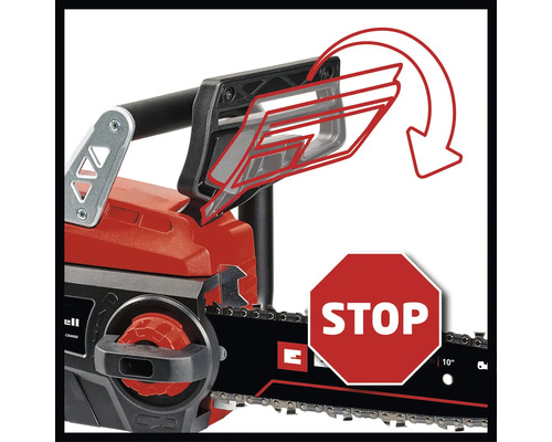 Tronçonneuse avec consigne de sécurité pour l'utilisation