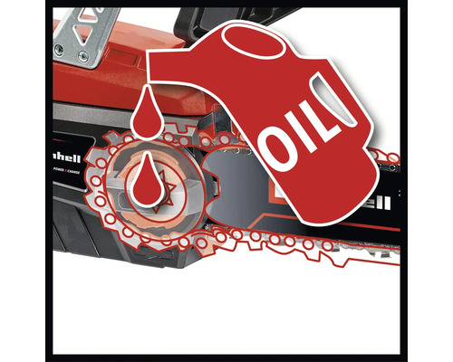 Symbole pour le huilage d'une tronçonneuse