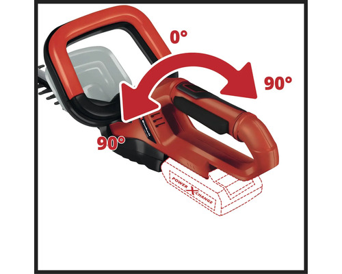 Taille-haie sans fil Einhell avec poignée pivotante