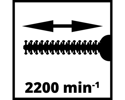 Mouvement oscillant, symbole de 2200 tours par minute