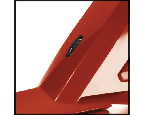 Gros plan d''un appareil rouge avec un bouton de réglage