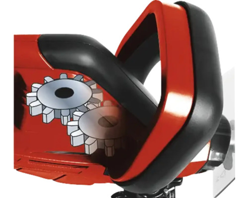 Gros plan sur les engrenages d''un taille-haie