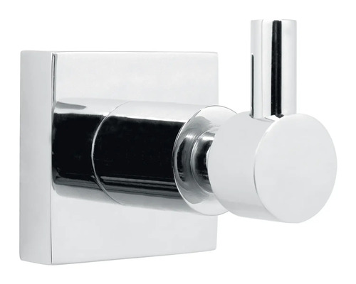 Einzelner Chrom-Kleiderhaken zur Wandmontage