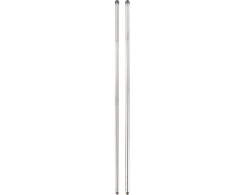 Zwei runde, silberfarbene Metallstangen