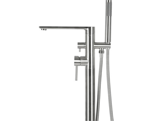 Robinet de baignoire îlot en métal avec douchette