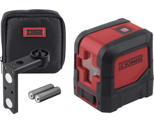 J.C. Schwarz laser lignes croisées avec sac, support et piles