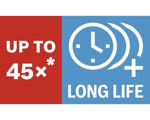Jusqu''à 45 fois plus de durée de vie