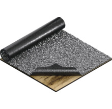 Dachpappe mit Rollen, Schindeln und Holzbrett