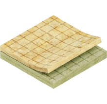 Zwei Dämmstoffplatten mit Rautenmuster