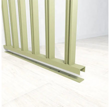 Élément de clôture métallique avec fixation au sol pour l''extérieur