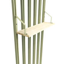 Tablette en bois avec support métallique