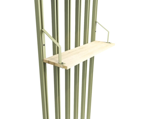 Tablette en bois avec support métallique