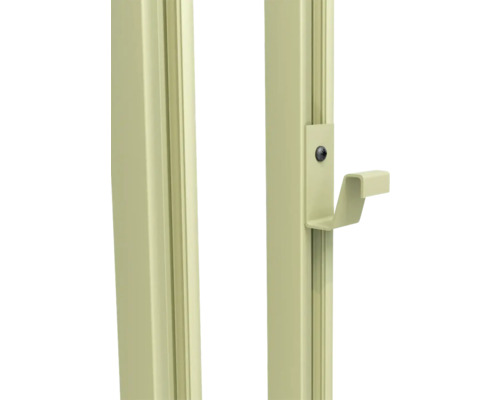 Vue détaillée d''un cadre de fenêtre avec poignée de fenêtre