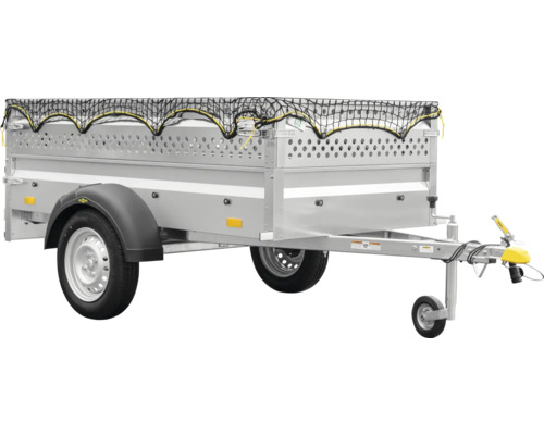 Remorque avec filet de sécurité pour le chargement