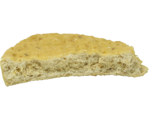 Faux fromage, coupé en deux pour une vue détaillée