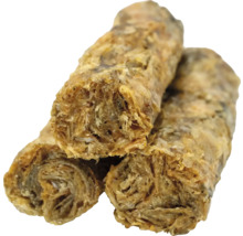 Trois rouleaux d''isolant en fibre de bois