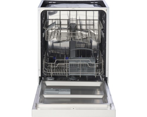 Lave-vaisselle ouvert avec paniers à couverts et supports d''assiettes