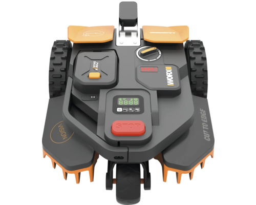 Robot tondeuse Worx avec écran et capteur de collision